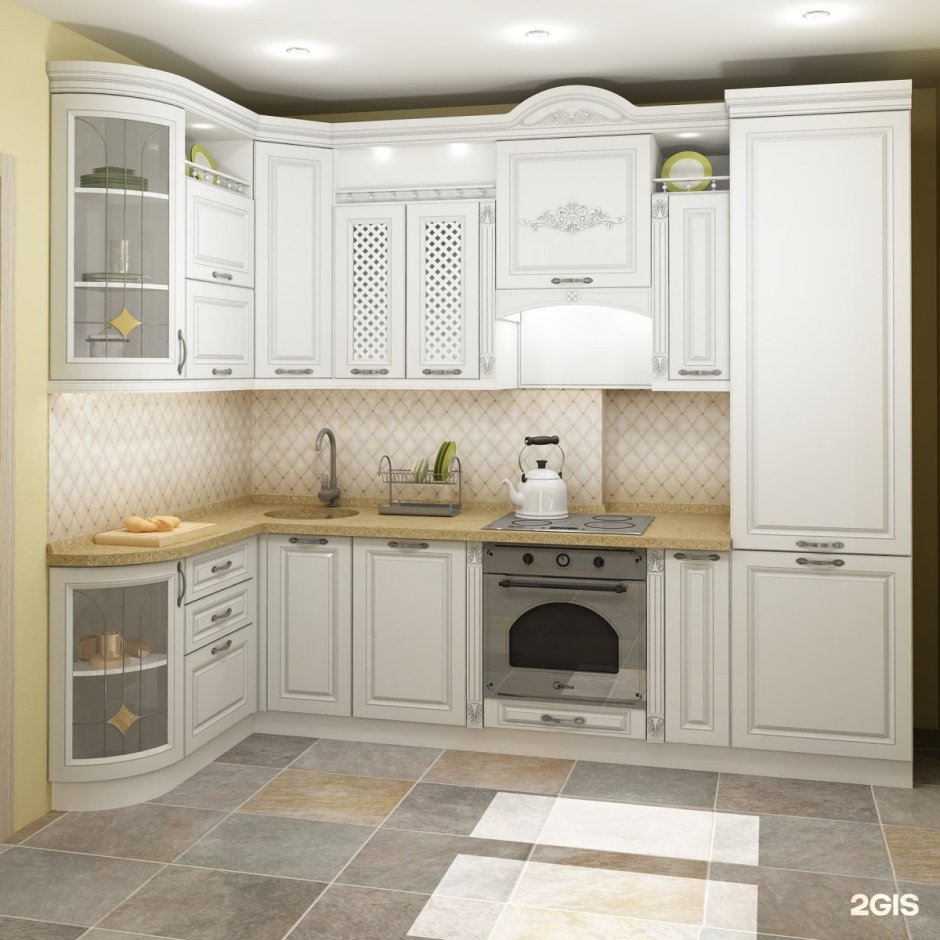 Белая кухня Неоклассика Slotex 2340