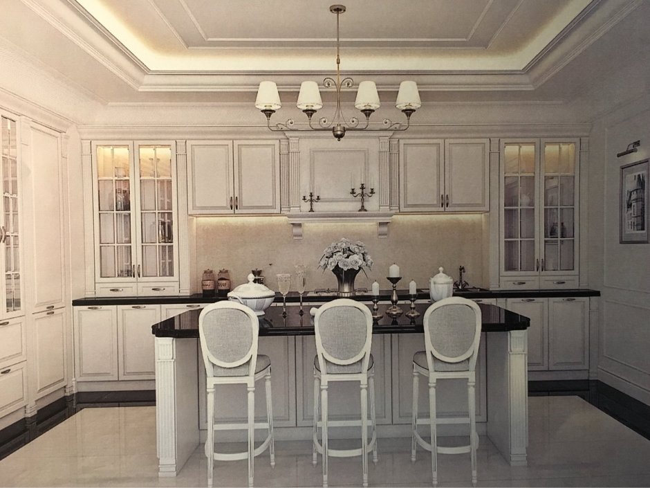 Кухня Неоклассика 2022 бежевая