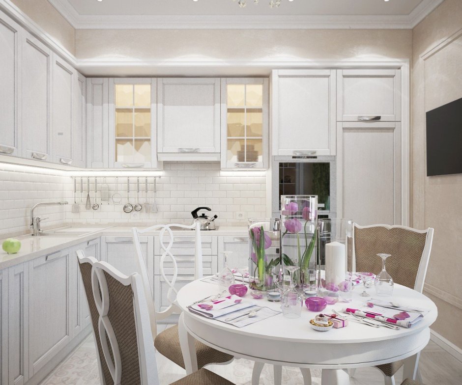 Кухня Неоклассика Мария белая