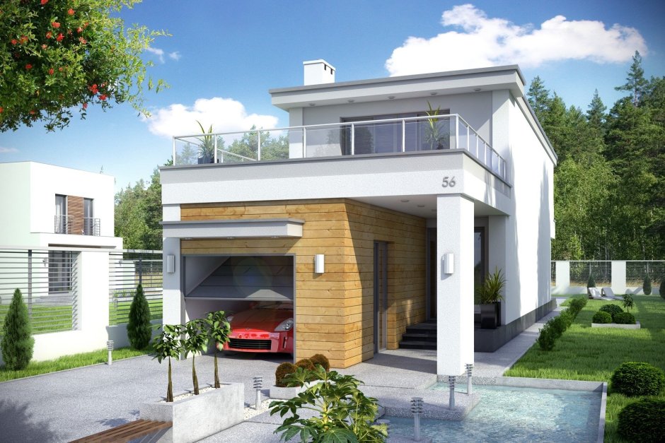 Эко-брутализм экстерьер