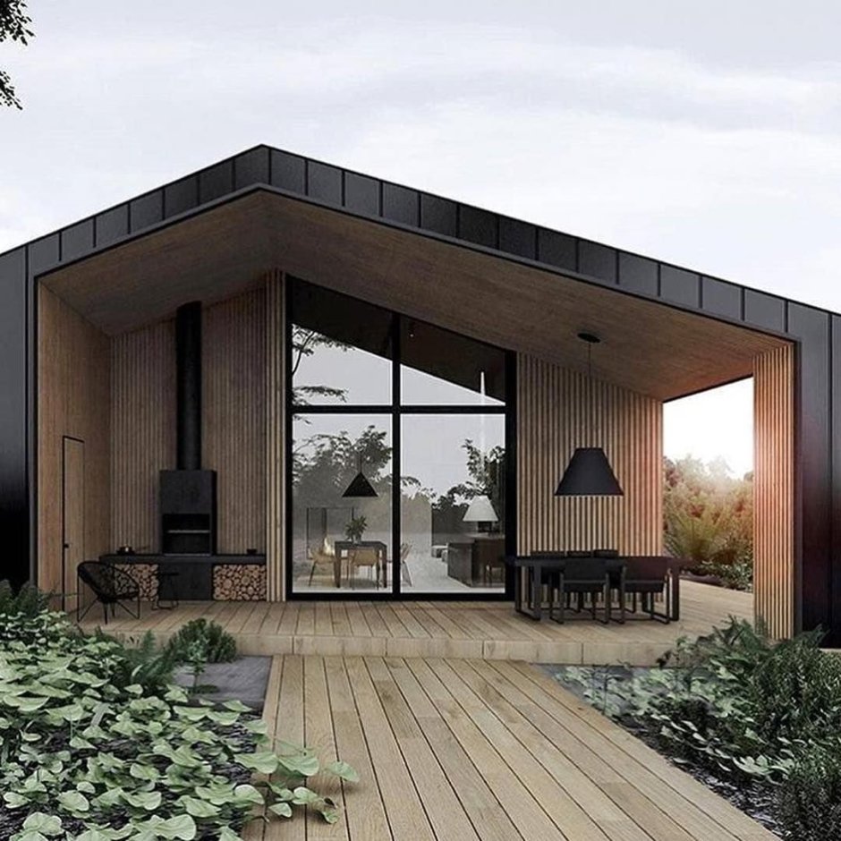 Tiny House с односкатной крышей