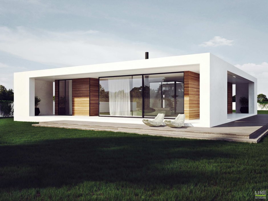 Стеклянный дом в лесу