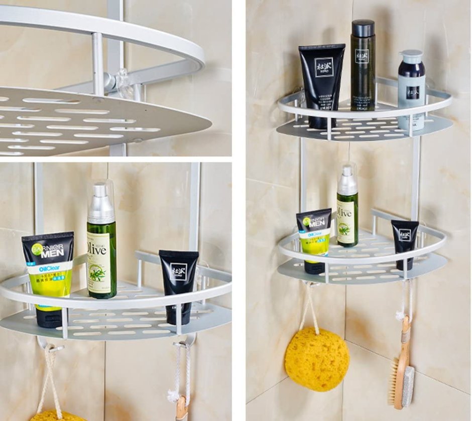 Полочки в ванную без сверления