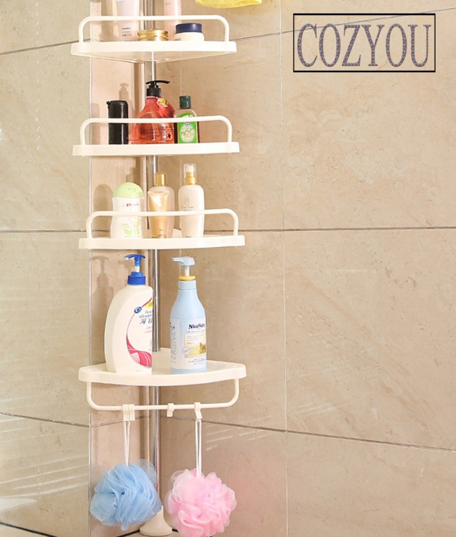 Пластиковые полочки для ванной комнаты