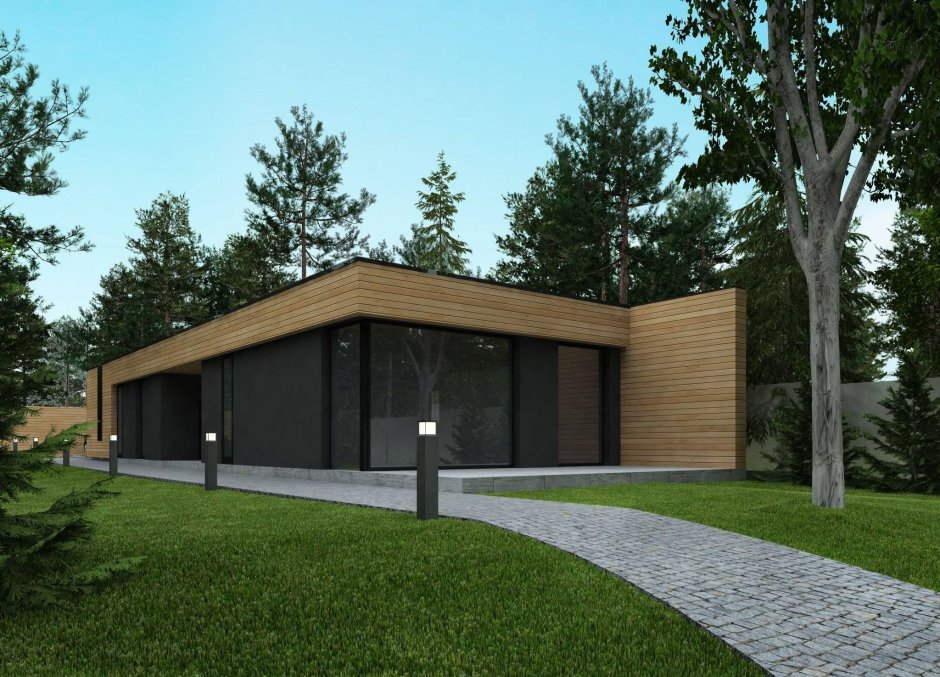 Дом с плоской крышей 160кв