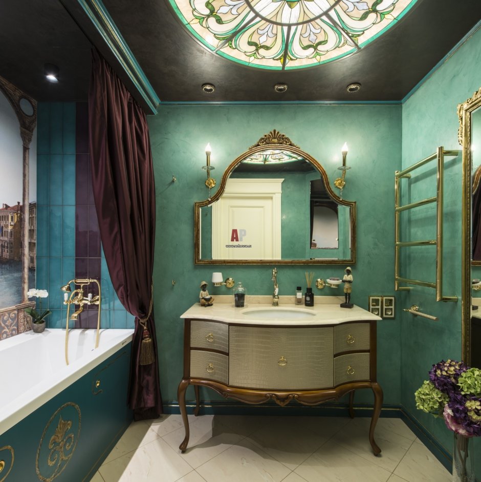 Ванная Неоклассика изумруд