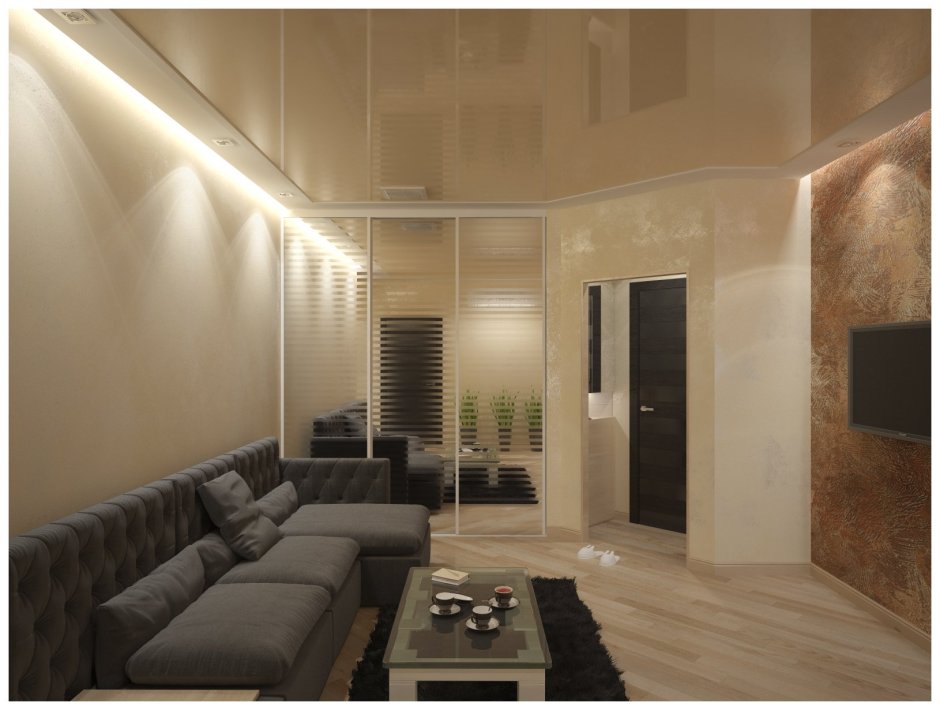 Гостиная без окон дизайн