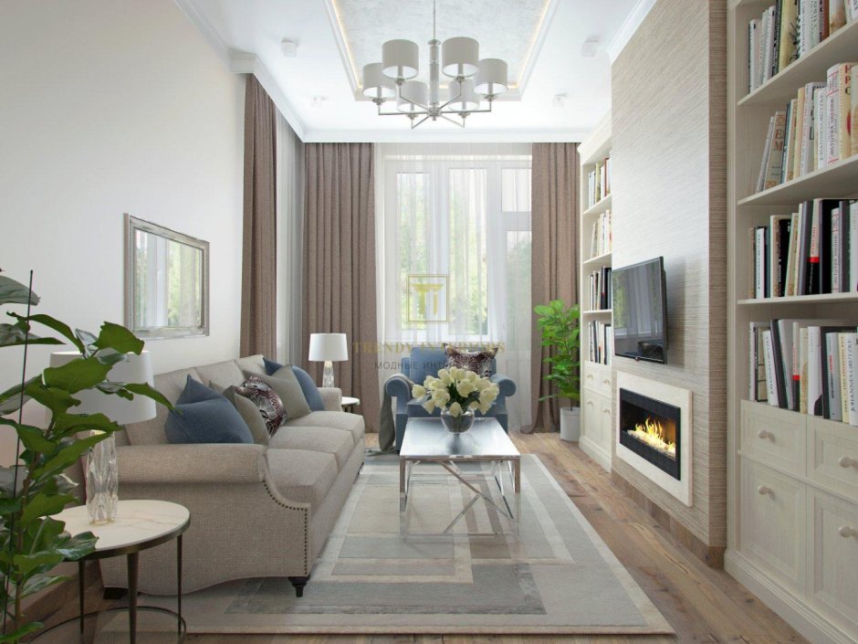 Гостиная без окон