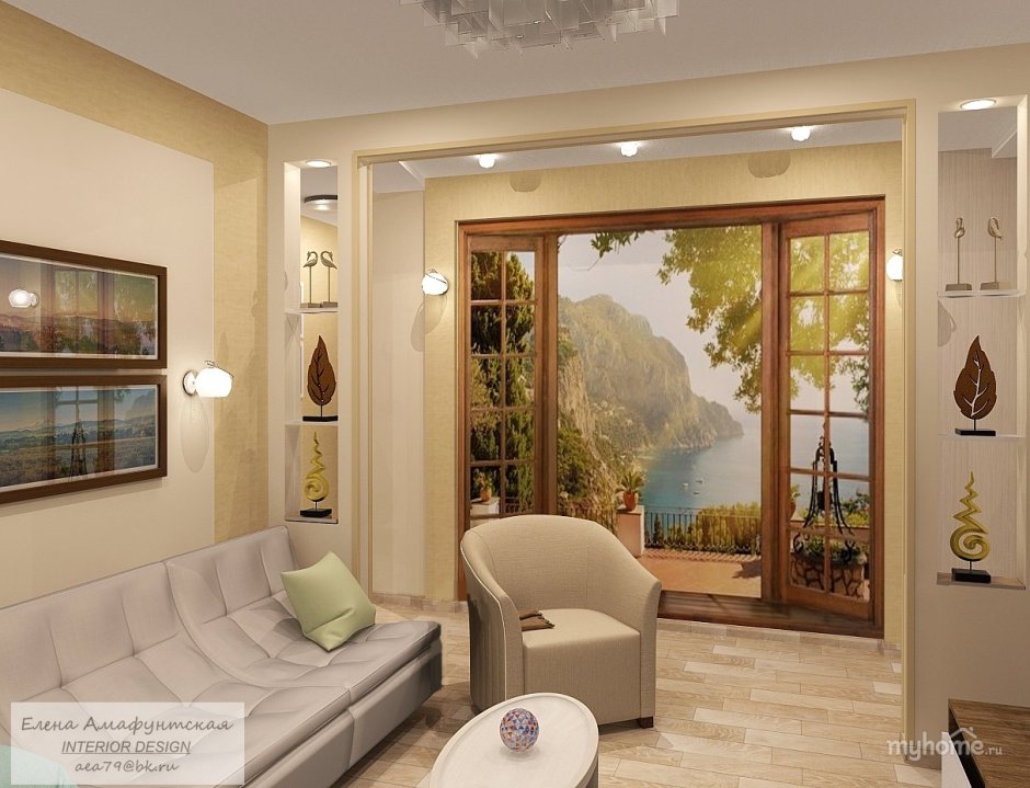 Японский стиль в интерьере гостиной