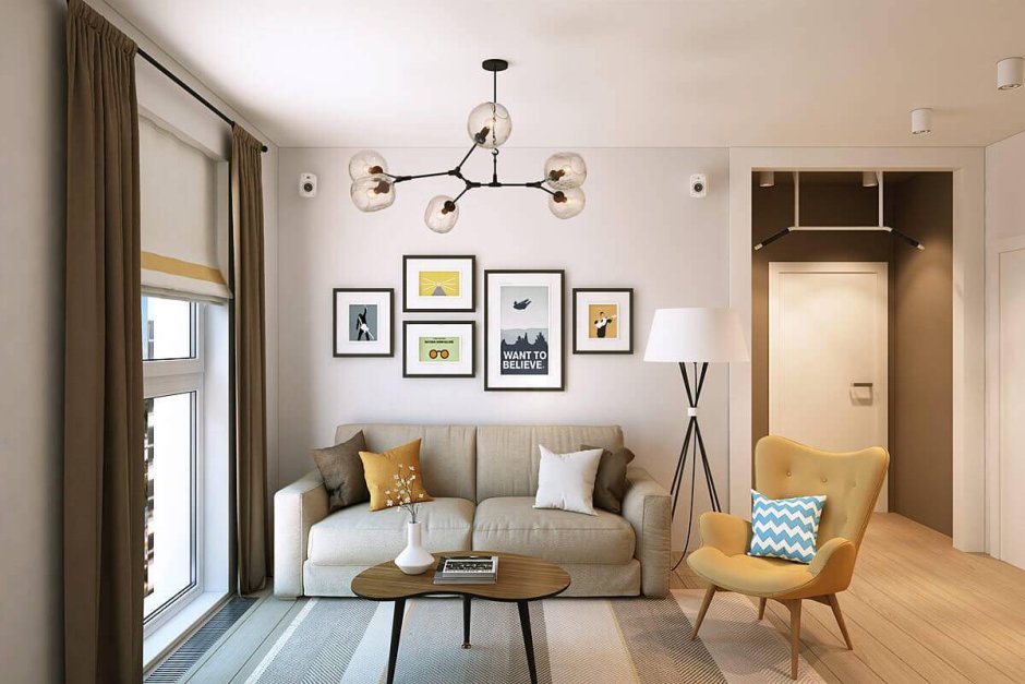 Интерьеры квартир в современном стиле двухкомнатных