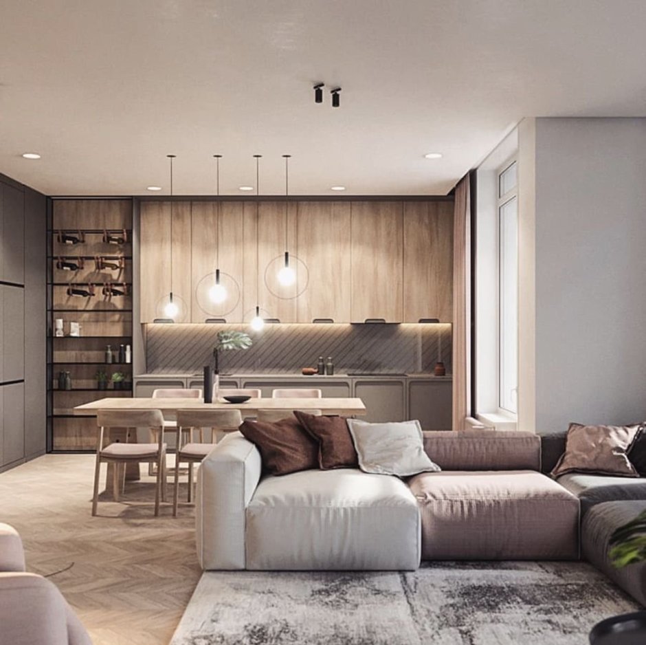 Гостиная комната без окон