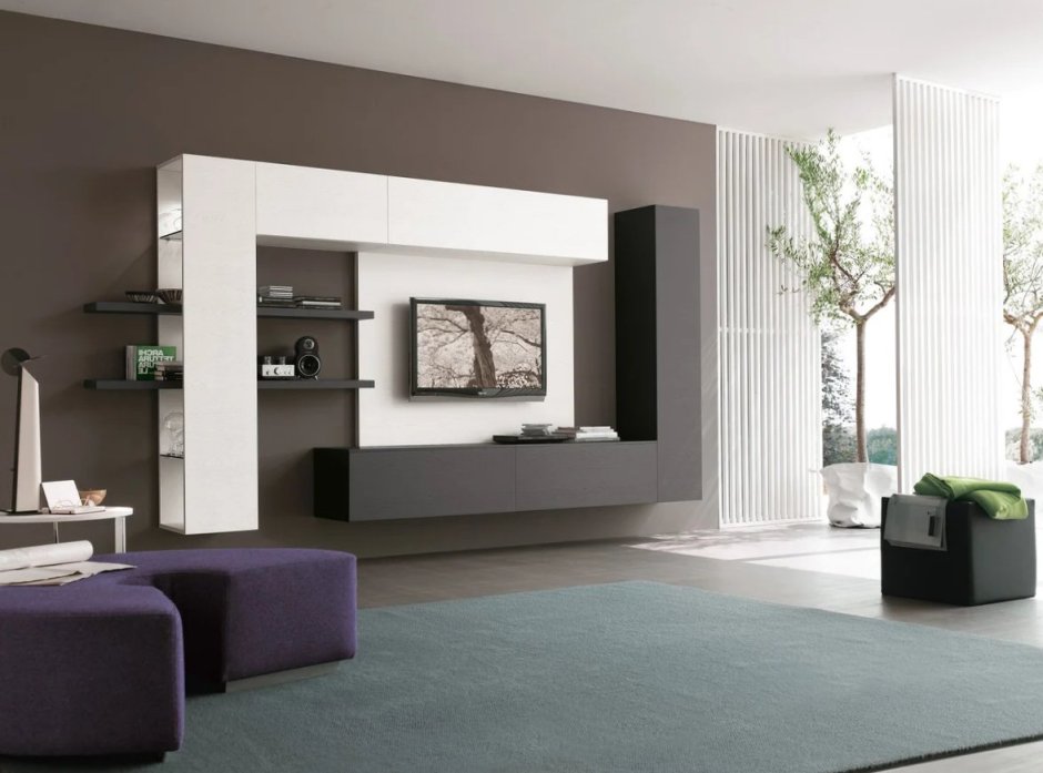 Стенка Лия-3 (белый/белый глянец)