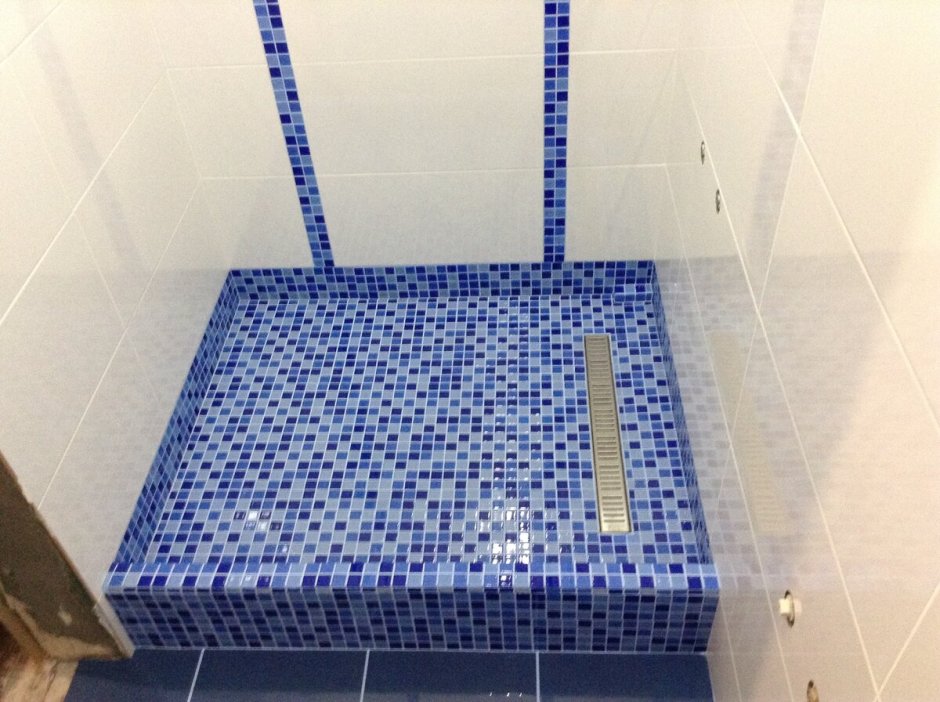 Поддон для душа из плитки 90х90