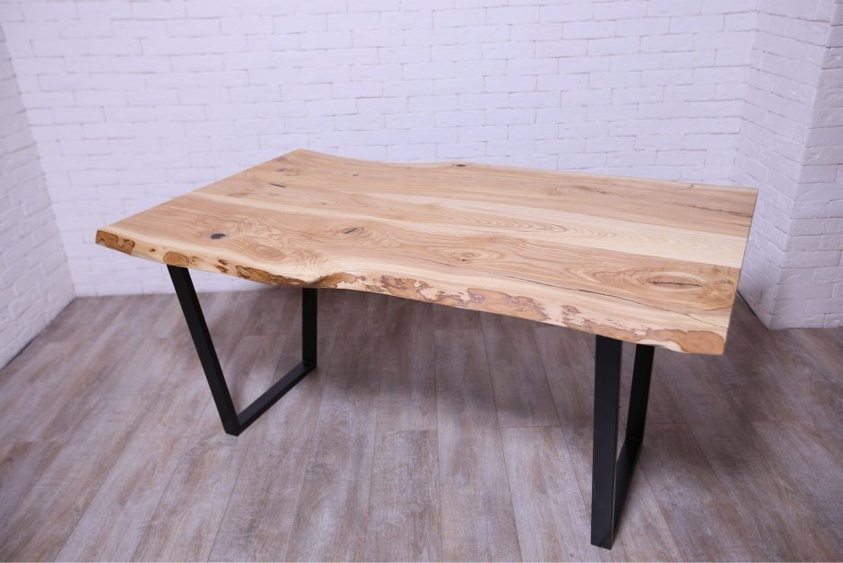Стол в стиле лофт из слэба