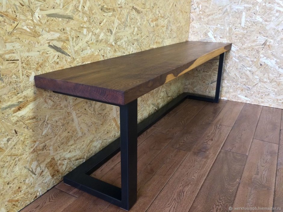 Скамейка в стиле лофт