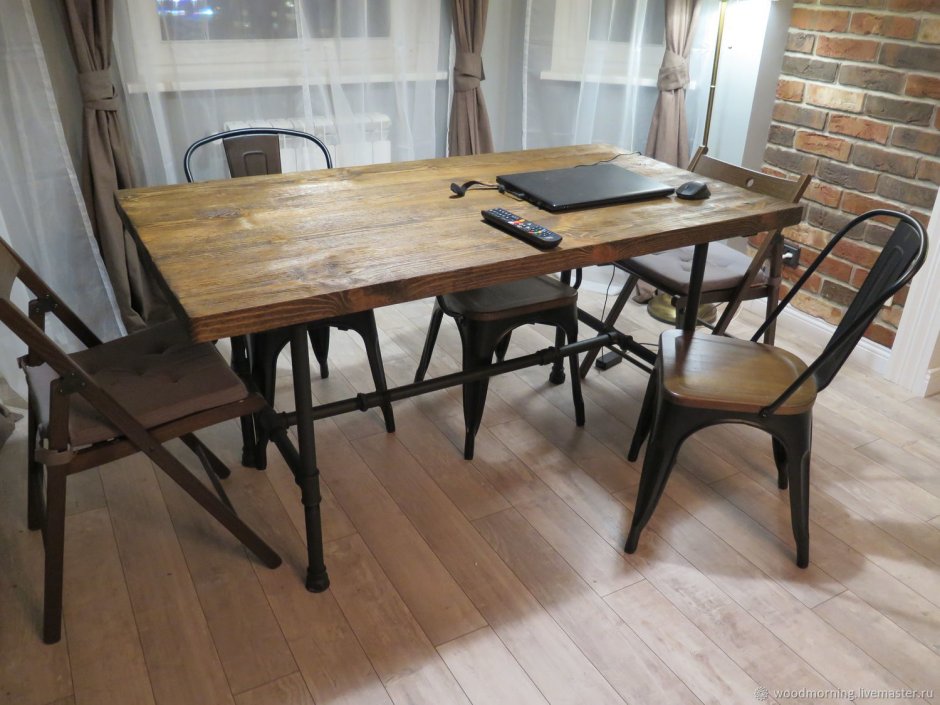 Обеденный стол дуб Бунратти лофт