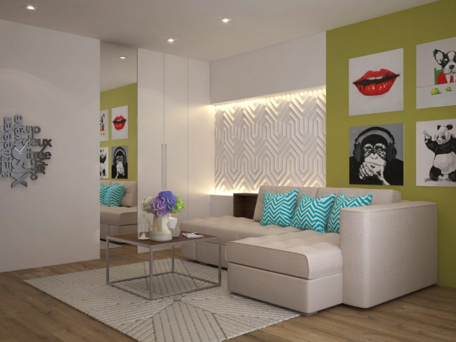 Гостиная совмещенная с детской