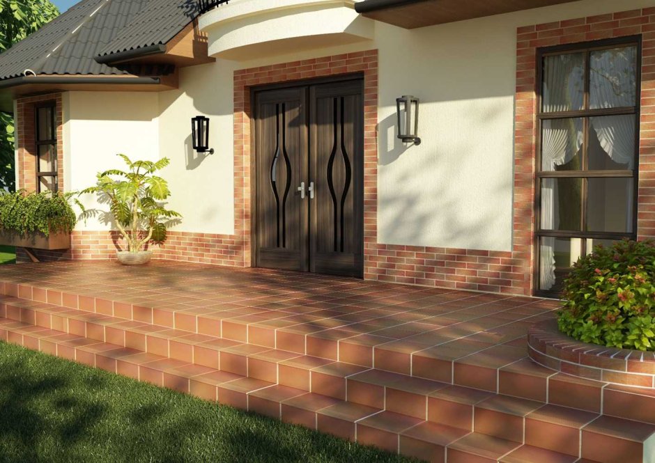 Веранда с колоннами к дому