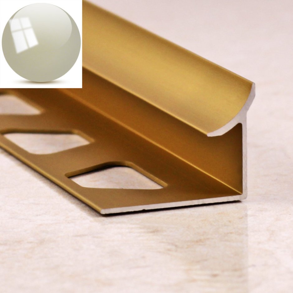 Профиль т-образный 10мм золото глянец
