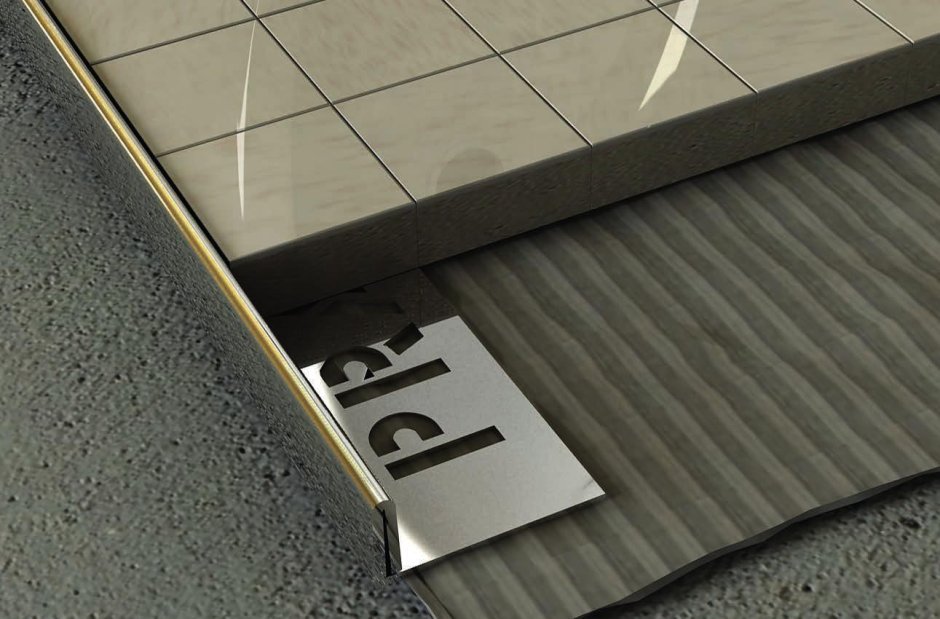 L профиль для плитки нержавейка