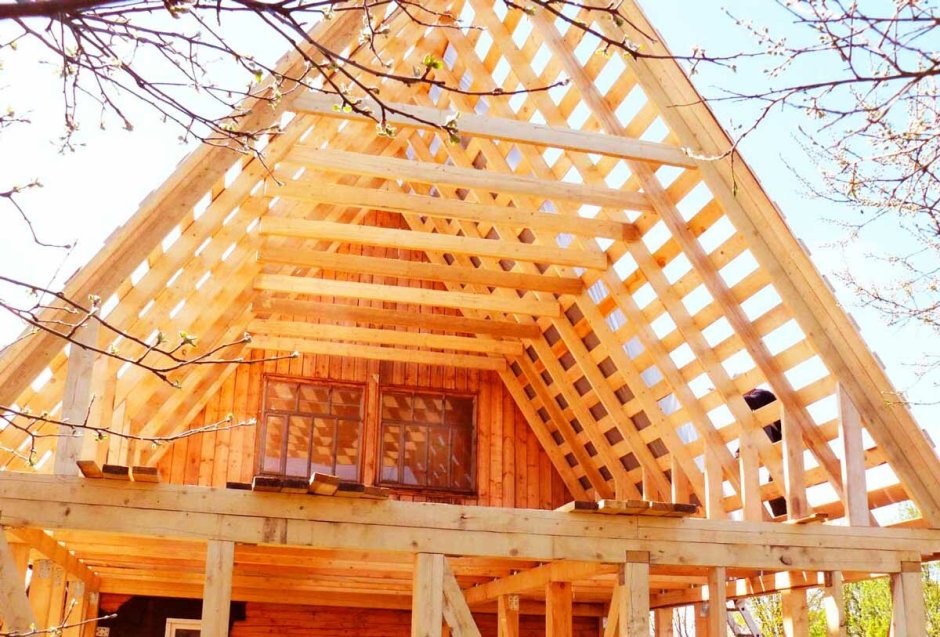 Стропильная система из бруса 100х200