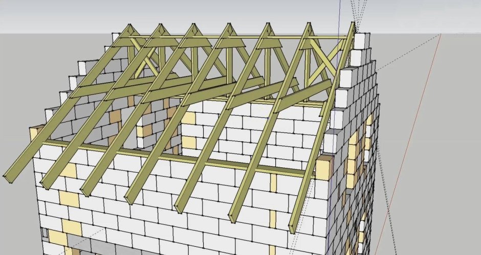 Стропильная система мансардной кровли