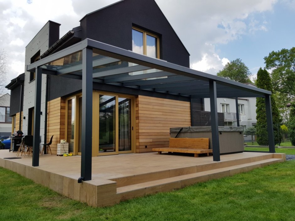 Пристройка с односкатной крышей