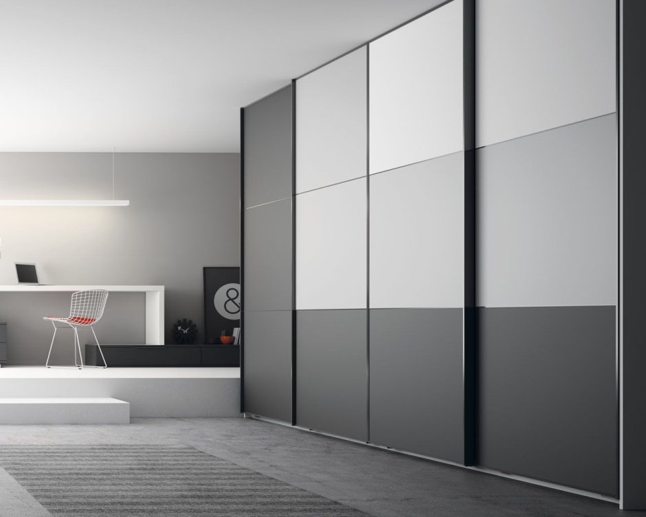 Шкаф купе черно белый