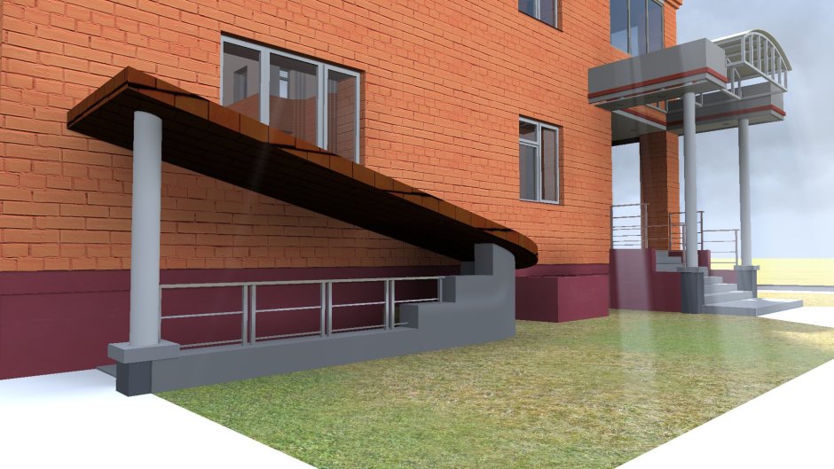 Входная группа в цоколь