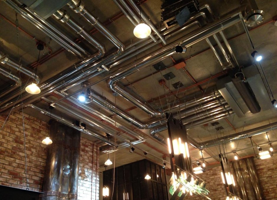 Вентиляционные трубы в стиле лофт