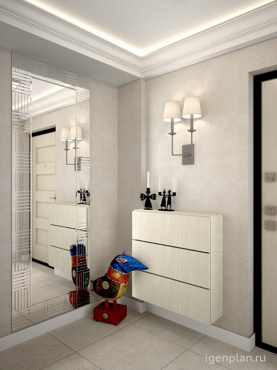 Планировка прихожей 10 кв.м