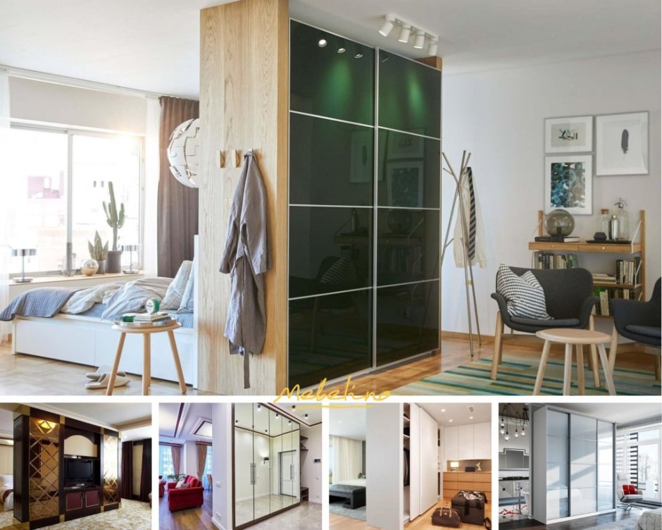 Шкаф перегородка с дверью