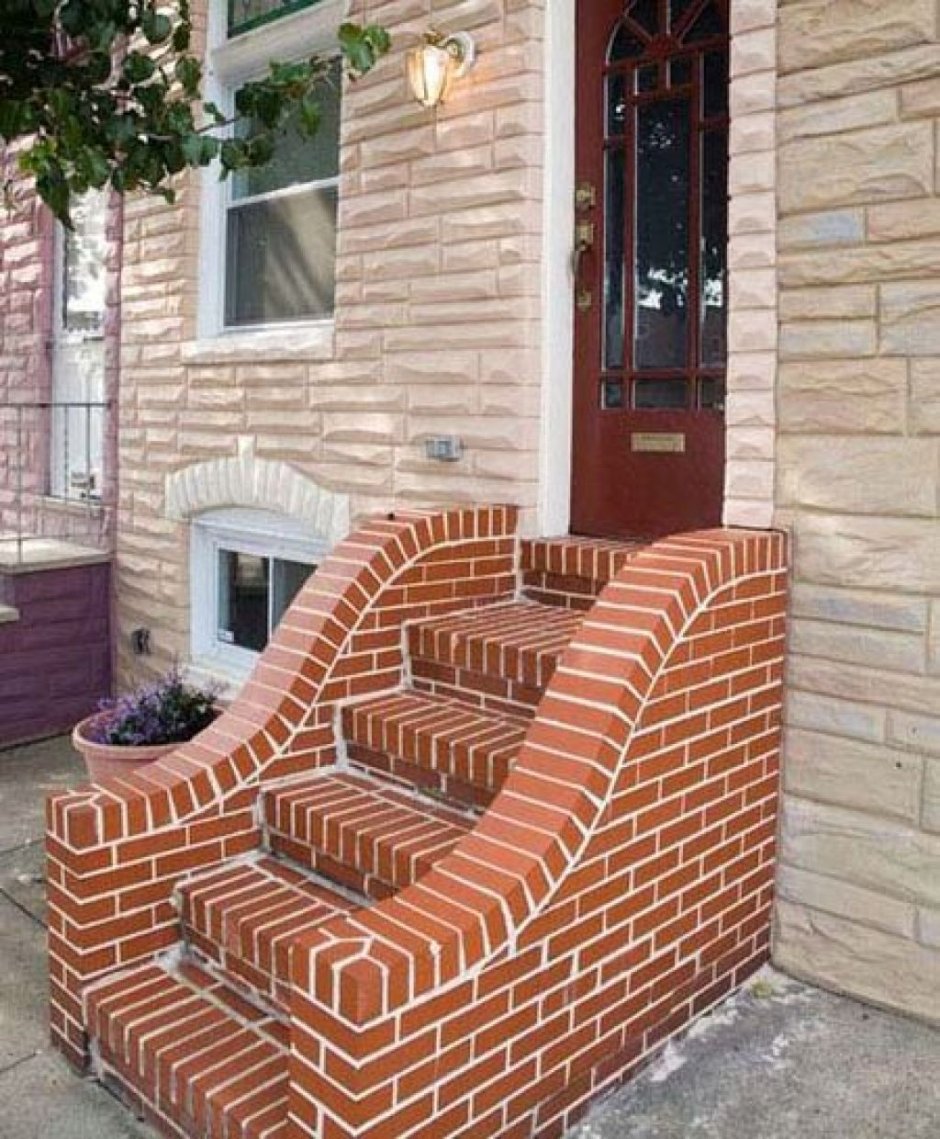 Ступени из клинкерной брусчатки