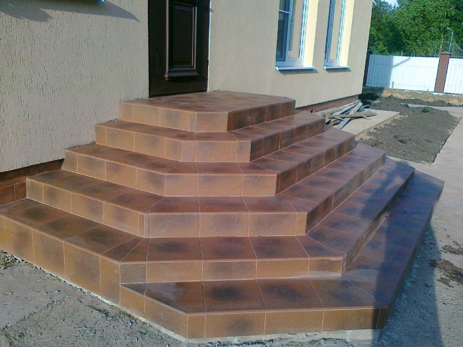 Ступени полукруглые бетонные