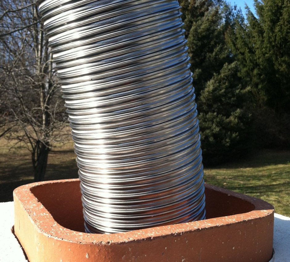 Гофра на кирпичную трубу