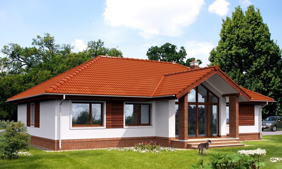 Интересные крыши одноэтажных домов