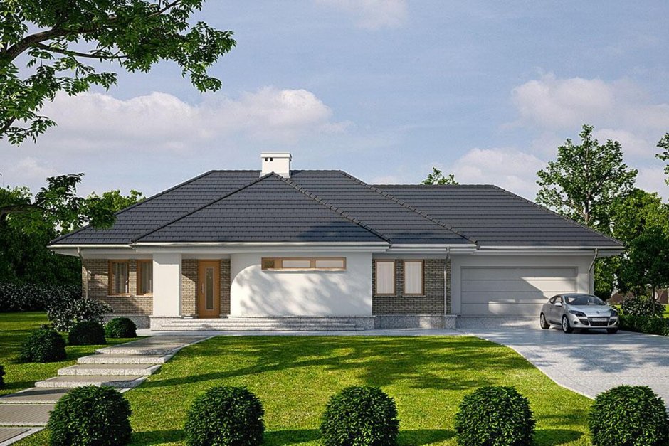 Одноэтажный дом из проекты z500