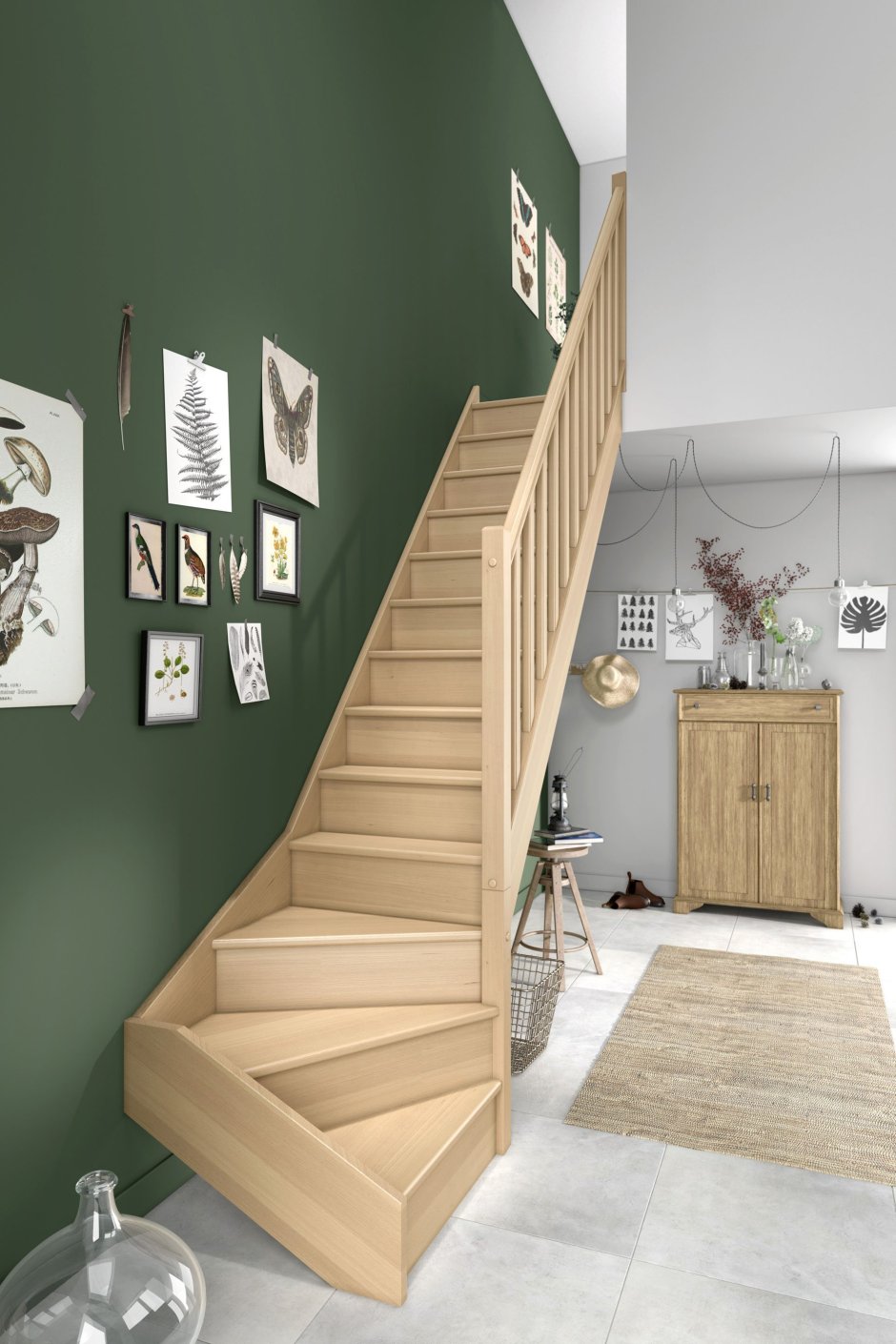 Крутая лестница узкая