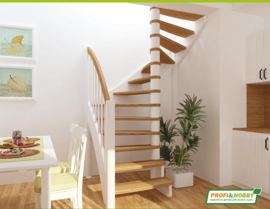 Лестница из сосны к-004м