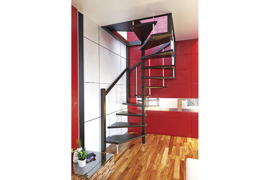 Деревянная межэтажная лестница лес-10