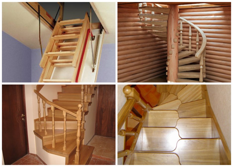 Удобная крутая лестница на второй этаж