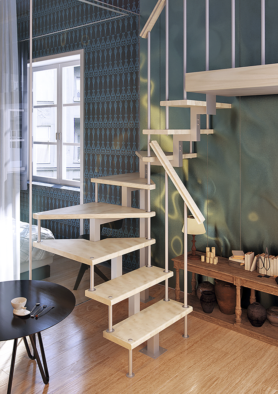 Лестница из сосны «к-002м/3», Profi