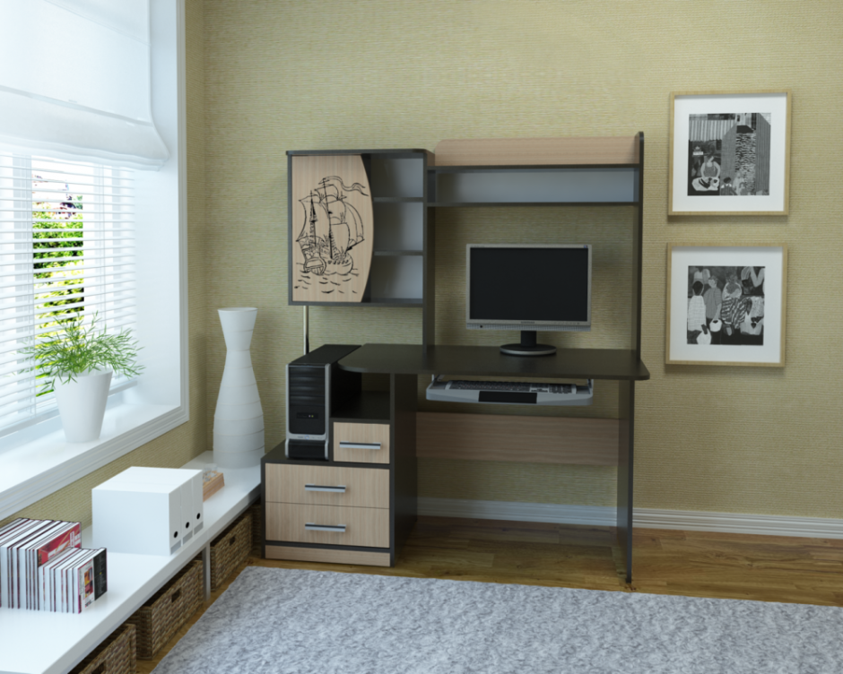 Угловая стеклянная тумба под телевизор