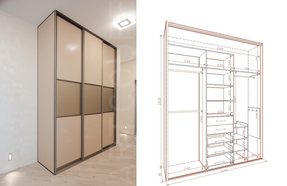 Конструктор шкафа-купе 3д