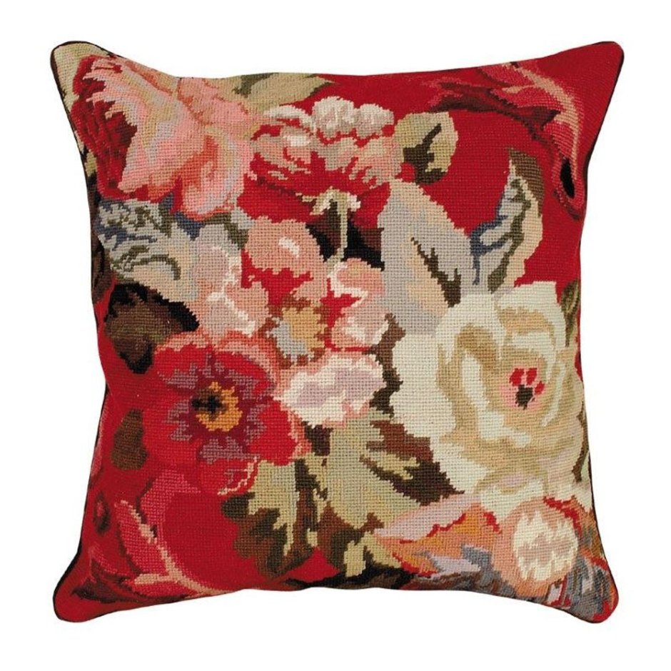 Вышивка крестиком подушки на диван