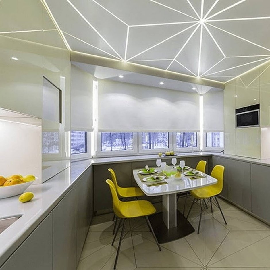 Подвесной потолок на кухне