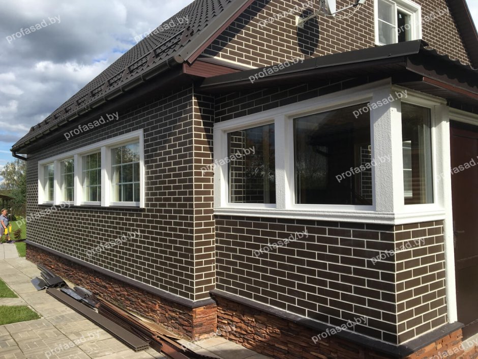 Фасады домов из термопанелей