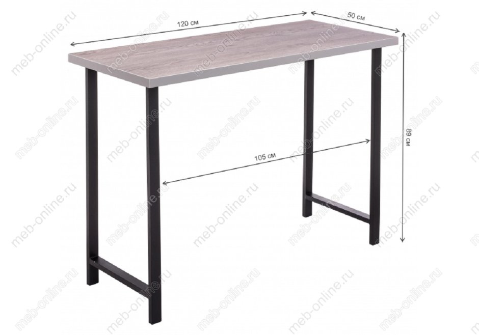 Барный стол на металлическом каркасе