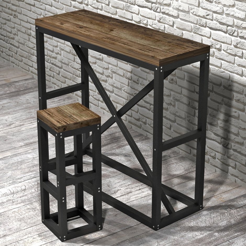 Барная стойка в стиле лофт