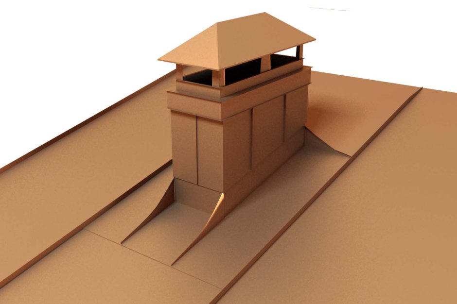 Узел примыкания фальцевой кровли к dtynif[ne